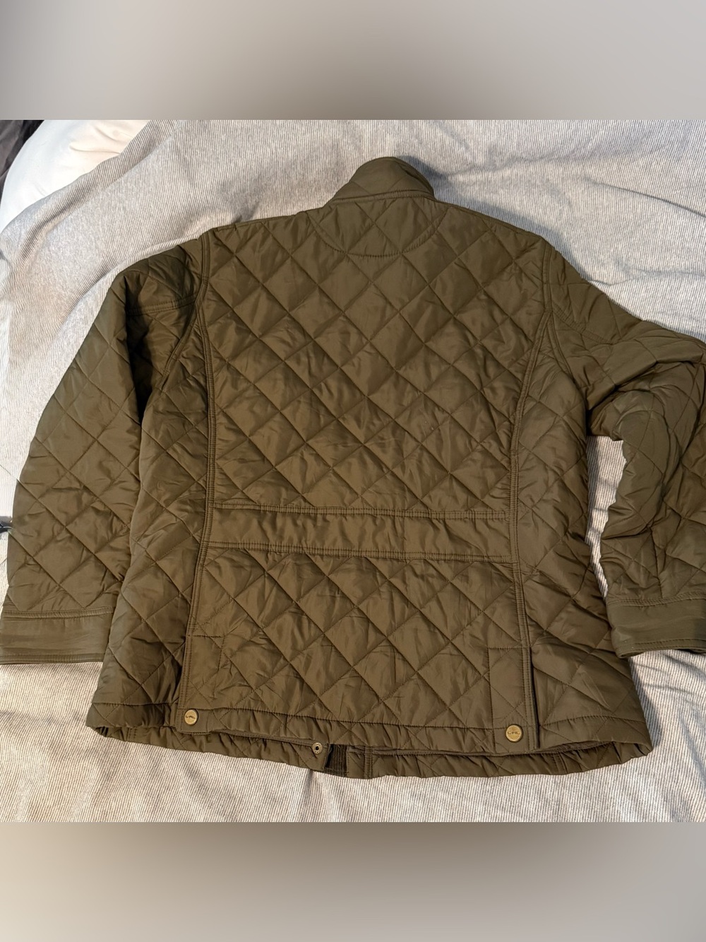Ralph Lauren Womens Quilted Jacket Equestrian Style Barn Coat Green Size XL - Picture 8 of 10